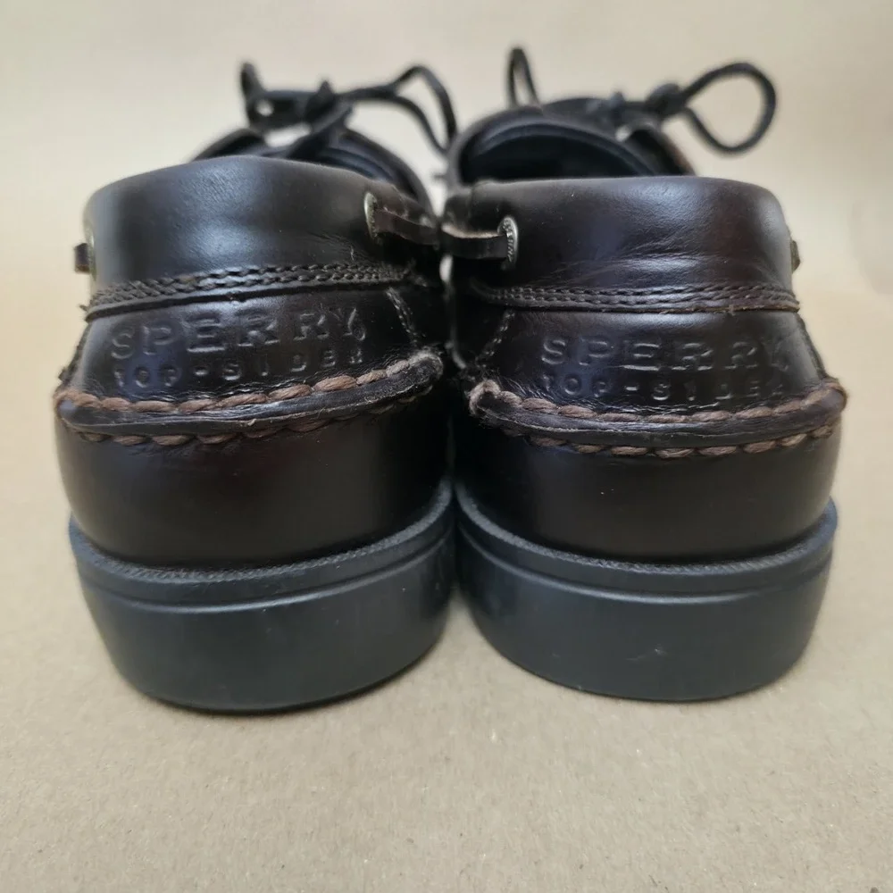 Sperry Top Sider Men (Sz 10 M) Dark Brown Leather 0777816